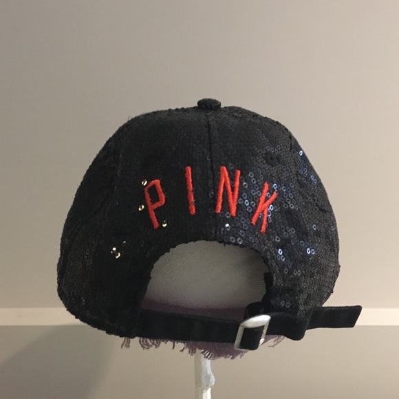 PINK FLORIDA MIAMI MARLINS black SEQUIN HAT - Picture 3 of 9